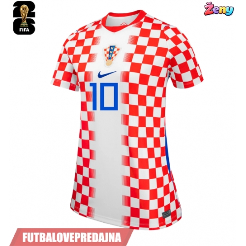 Lacne Ženy Futbalové dres Chorvátsko Luka Modric #10 MS 2026 Krátky Rukáv - Domáci